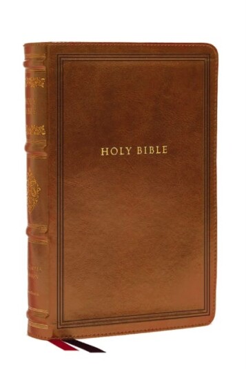 KJV Large Print Reference Bible, Brown Leathersoft, Red Letter, Comfort Print (Sovereign Collection) Holy Bible, King James Version