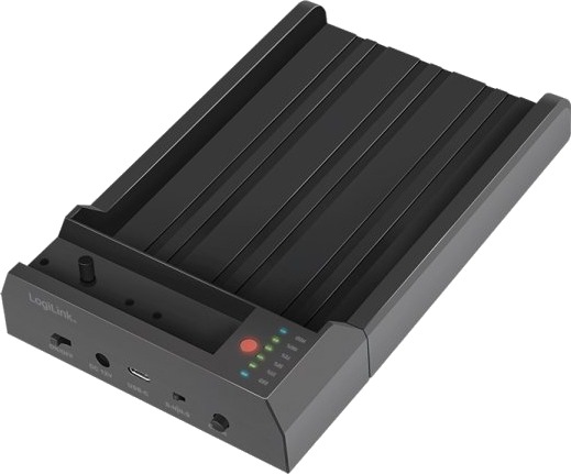 LogiLink QP0031 Harddisk Dokkingstasjon USB 3.2 Gen 2 2.5"/3.5" SATA Opptil 16 TB Svart