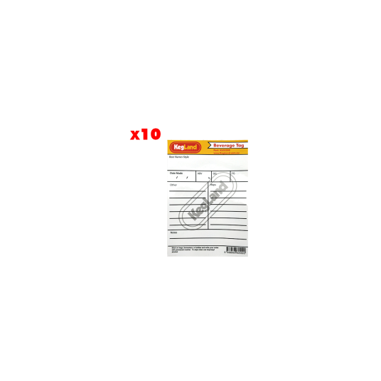 Kegland Beverage Tag x 10 Merkelapper for fat gjæringstanker m.m