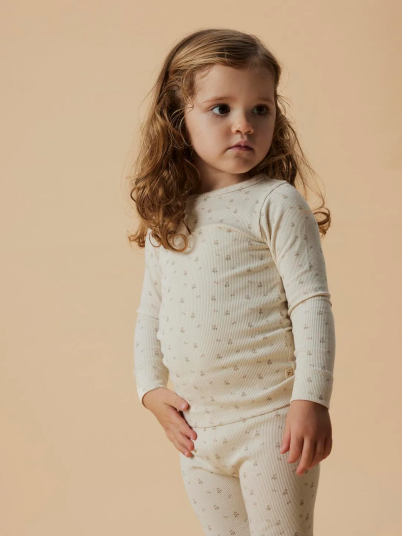 Lil- Atelier Gago Long Sleeve Slim Top Beige 116 Lil- Atelier Gago Long Sleeve Slim Top Beige 116
