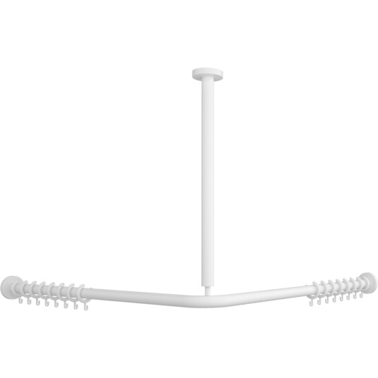 VILLEROY & BOCH VICARE TAKFESTE FOR DUSJFORHENG 90 CM HJØRNE HVIT ALPIN