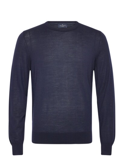 Hackett London Ess Merino Crew Navy M