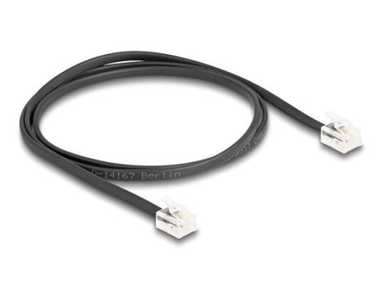 Delock Telefonkabel Rj11 Stecker Til Rj11 Stecker Schwarz 1 M