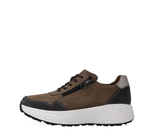Klaveness Perfect Stride Lace_zipper Leather Sneaker Brun 42.0