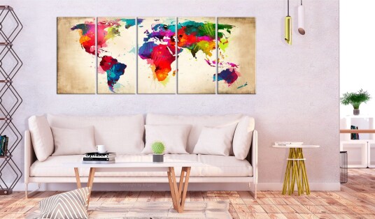 Tavle Bright Continents 200X80 Artgeist sp. z o. o.