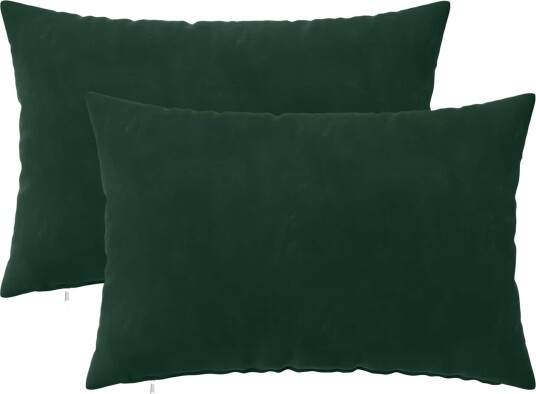 vidaXL Putetrekk 2 pcs HEERLEN Mørkegrønn 50 x 70 cm Fløyel