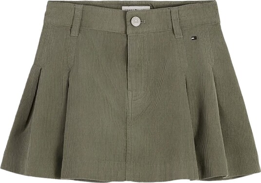 Tommy Hilfiger Cord Pleated Skirt Khaki green 152