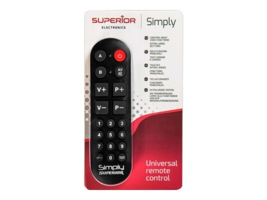 SIMPLY NUMERIC UNIV. FJERNBETJENING MED STORE KNAPPER + NUMMERFELTER SIMPLY NUMERIC UNIV. FJERNBETJENING MED STORE KNAPPER + NUMMERFELTER