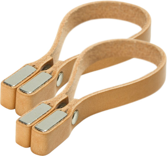 Nordan Home Håndklehenger 2-pk natur lær magnetisk