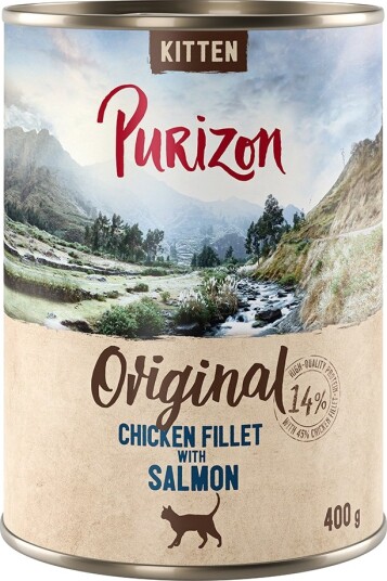 Purizon Våtfôr Kitten Kornfri Med Laks Kyllingfilet 6 X 400 G