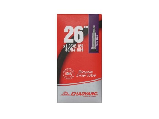 Chaoyang slange 26"x1,95 2,125 racerventil 48mm Chaoyang slange 26"x1,95 2,125 racerventil 48mm