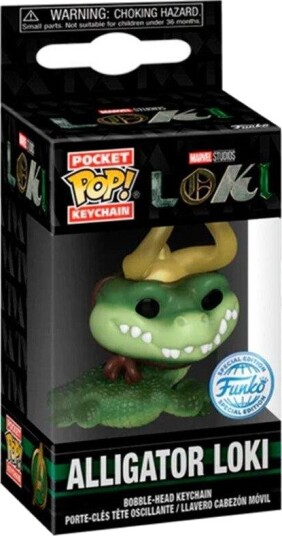 Northix Loki Alligator Pocket POP nøkkelring Marvel samleobjekt