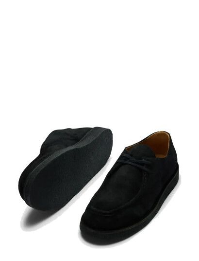 Selected Slhchristian Suede Wedge Moc-Toe Shoe - Black - 40 Selected Slhchristian Suede Wedge Moc-Toe Shoe - Black - 40