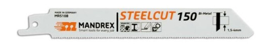 Mandrex STEELCUT Tigersagblad 150 mm 1,5-4 mm Maskintilbehør & forbruk