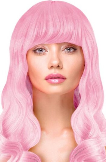Party Wig Long Wavy Light Pink Hair Party Wig Long Wavy Light Pink Hair