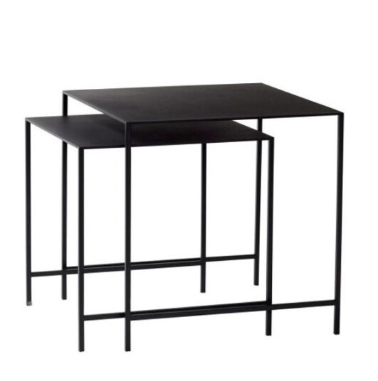 Bord Metall Svart 2 st Bord Metall Svart 2 st