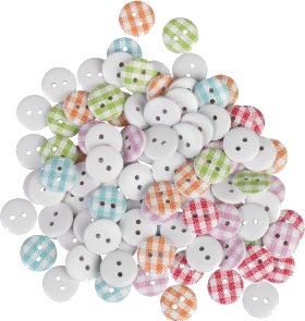 Infinity Hearts Infinity Hearts Assorted Buttons Wood 15Mm 100 Stk 