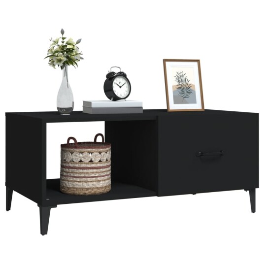 vidaXL Salongbord svart 90x50x40 cm konstruert tre