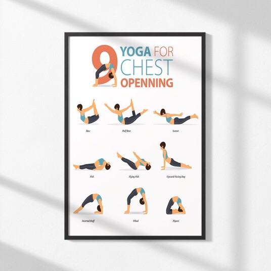 Plakat Yoga for bryståpning Plakat Yoga for bryståpning