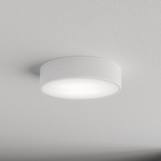 TEMAR LIGHTING Cleo 300 taklampe hvit sensor IP54 Ø 30 cm metall