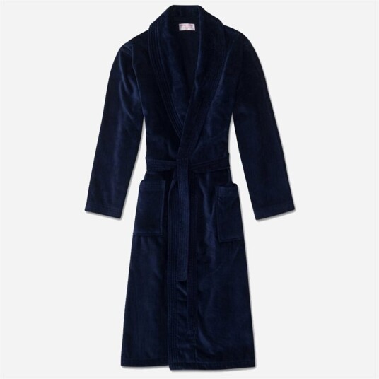 Derek Rose Triton Men'S Robe Navy
