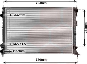 VAN WEZEL 43002259 Radiator motorkjøling VAN WEZEL 43002259 Radiator motorkjøling