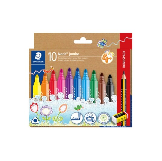 Staedtler Noris Jumbo Tuscher 10 Farger Staedtler Noris Jumbo Tuscher 10 Farger