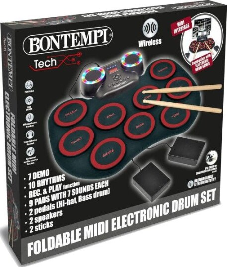 Bontempi TECH Elektronisk Trommesett 9 Pads