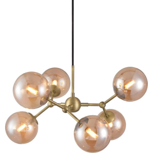 Halo Design Atom Taklampe Stor Antikk Messing