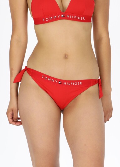 Tommy Hilfiger Side Tie Cheeky Bikini Primary Red M Bikinis