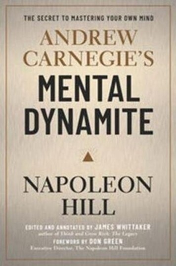 Andrew Carnegie'S Mental Dynamite Av Napoleon Hill