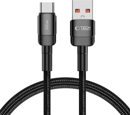 Tech Protect UltraBoost Evo USB C USB A 100W 1m svart Tech Protect UltraBoost Evo USB C USB A 100W 1m svart
