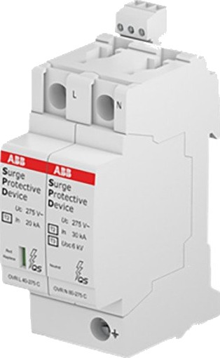 ABB Transientbeskyttelse Type 2 1P+N m/hj,, OVR T2 3N 40-275 P TS QS