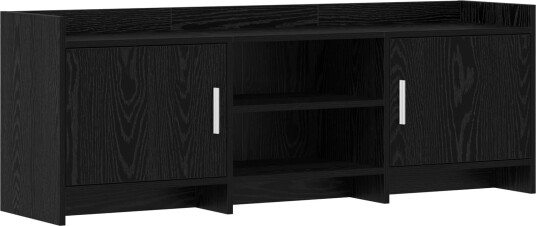  TV skap 130 x 33 x 47 cm Svart eik Konstruert tre