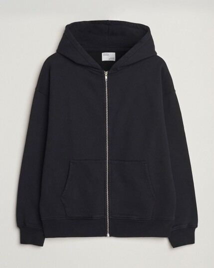 Colorful Standard Organic Full Zip Hoodie Deep Black