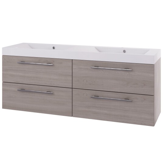 Linn Bad Ingrid D45cm Servantskap Lys eik / 160cm Dobbel 4 Skuffer Linn Bad Ingrid D45cm Servantskap Lys eik / 160cm Dobbel 4 Skuffer