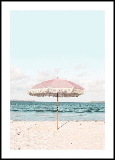 Pink Umbrella Poster Plakat / 40x50cm
