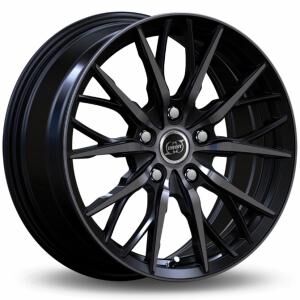 INFINY Spike Bright Black Machined Face Black Lip 7x18 5/108 ET55 B73.1