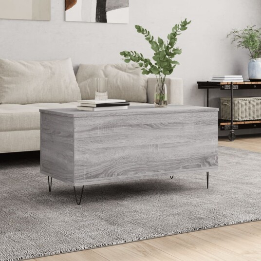 Salongbord grå sonoma 90x44,5x45 cm konstruert tre 8721012112896 Salongbord grå sonoma 90x44,5x45 cm konstruert tre 8721012112896
