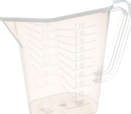 Plast Team Målebeger med lokk (1 liter)