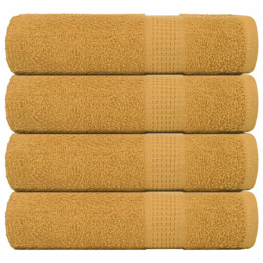 Badehåndklær FROGN 4 stk gull 100x150 cm 360 gsm Badehåndklær FROGN 4 stk gull 100x150 cm 360 gsm