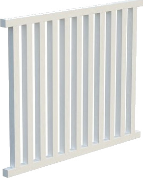 Palmako Terrasserekkverk siri hvitmalt 1110x890mm stendere 45x45