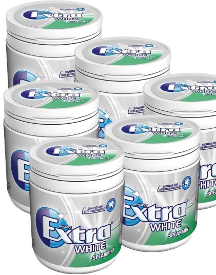 6 stk Store Extra White Spearmint Tyggegummi Bokser Hel Eske 504 gram 6 stk Store Extra White Spearmint Tyggegummi Bokser Hel Eske 504 gram