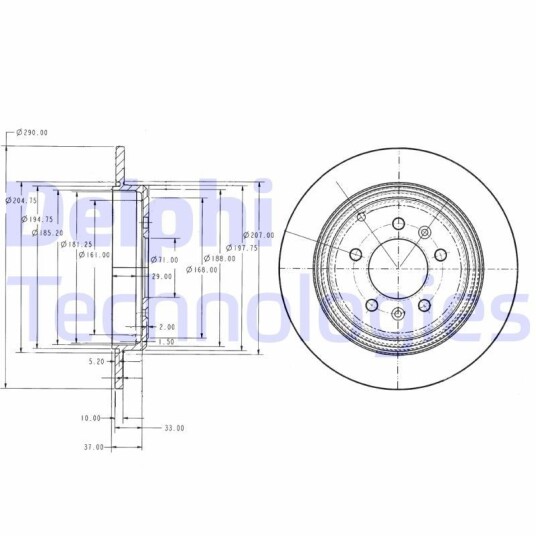 Bremseskive DELPHI BG2573