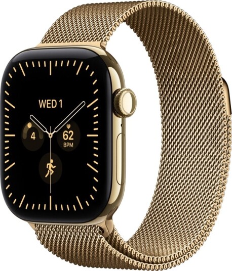 Apple Watch Series 12 42mm CEL (strålende gull titan/strålende gull Milanese Loop)