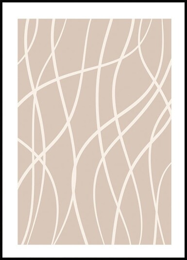 White Line Art Plakat Plakat / 50x70cm