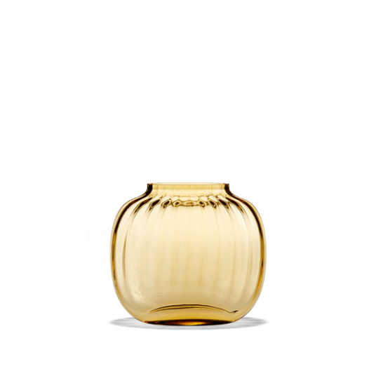 Primula Oval Vase Amber H 12,5 cm