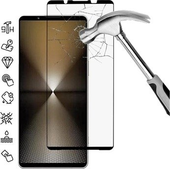 Sony Xperia 1 VII Full Cover Beskyttelsesglass - 9H - svart kant