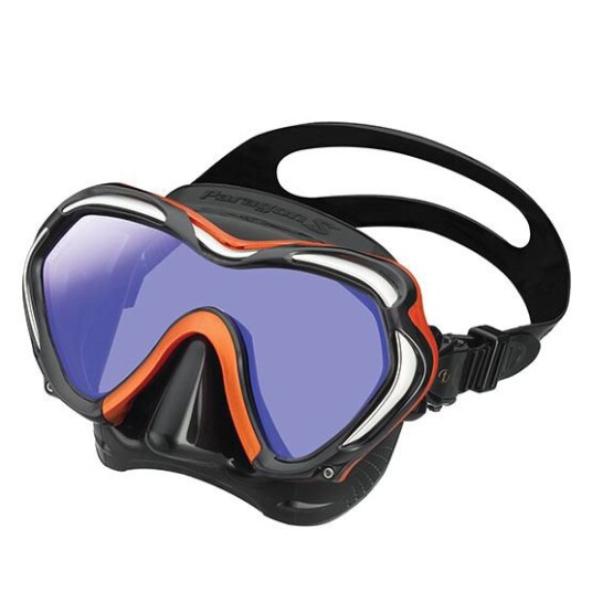 Tusa Paragon S Dykkermaske Svart/Oransje