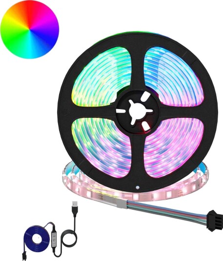 vidaXL LED Stripe 2 stk. Svart og gjennomsiktig Kobber og plast